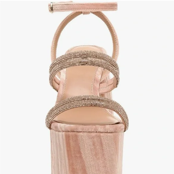 Circus NY - Nude Pink Platform Block Heel Sandals - Picture 3 of 8